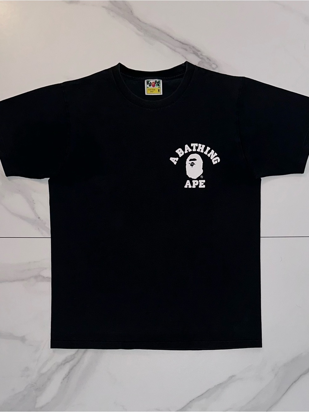 BAPE A Bathing Ape White Space Camo Glow In The Dark Tee Black Medium